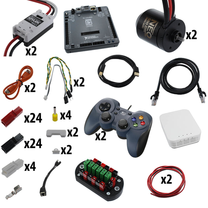 Electronic Bundles Builder - BCRX253 - 1) Processor=roboRIO, 2) Speed Controller=Spark MAX, 3) # of Motors=2, 4) Motor Type=NEO 550, 5) Power Distribution=PP45 Power Board - migrated