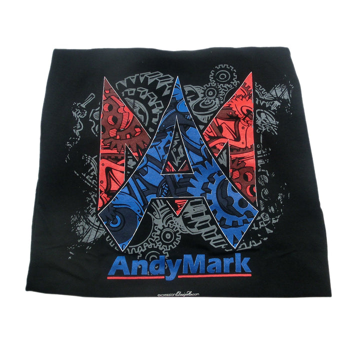 Black AndyMark t-shirt with AM gears graphic - am-2129S - migrated
