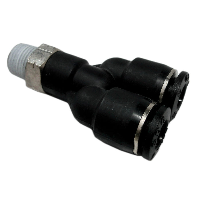 Fitting pneumatic Y 1/4 press-in (two) 1/8 in. NPT (one) - am-2183 - migrated