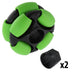 2 in. Dualie Omni Wheel - am-3951_green - Bore=1/2 in Hex, Durometer=35A - migrated