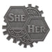 Pronoun Pins - am-4030_Her - Pronouns=She/Her - migrated