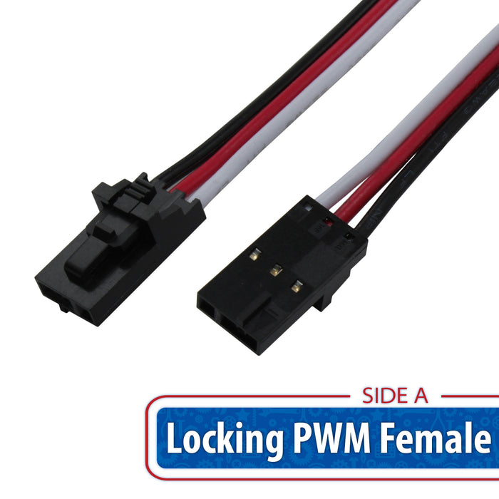 Locking 4-pin JST to Locking PWM Cable